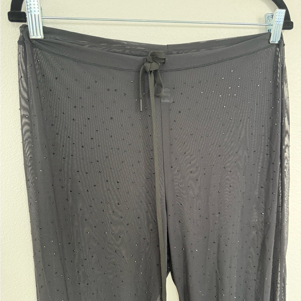SKIMS Black Sheer Rhinestone Mesh Pants - Picture 2 of 6